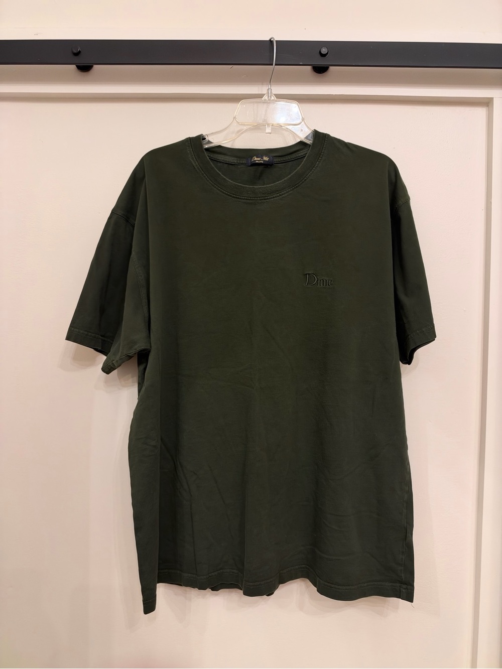 Dime Embroidered Crewneck T-Shirt in Green